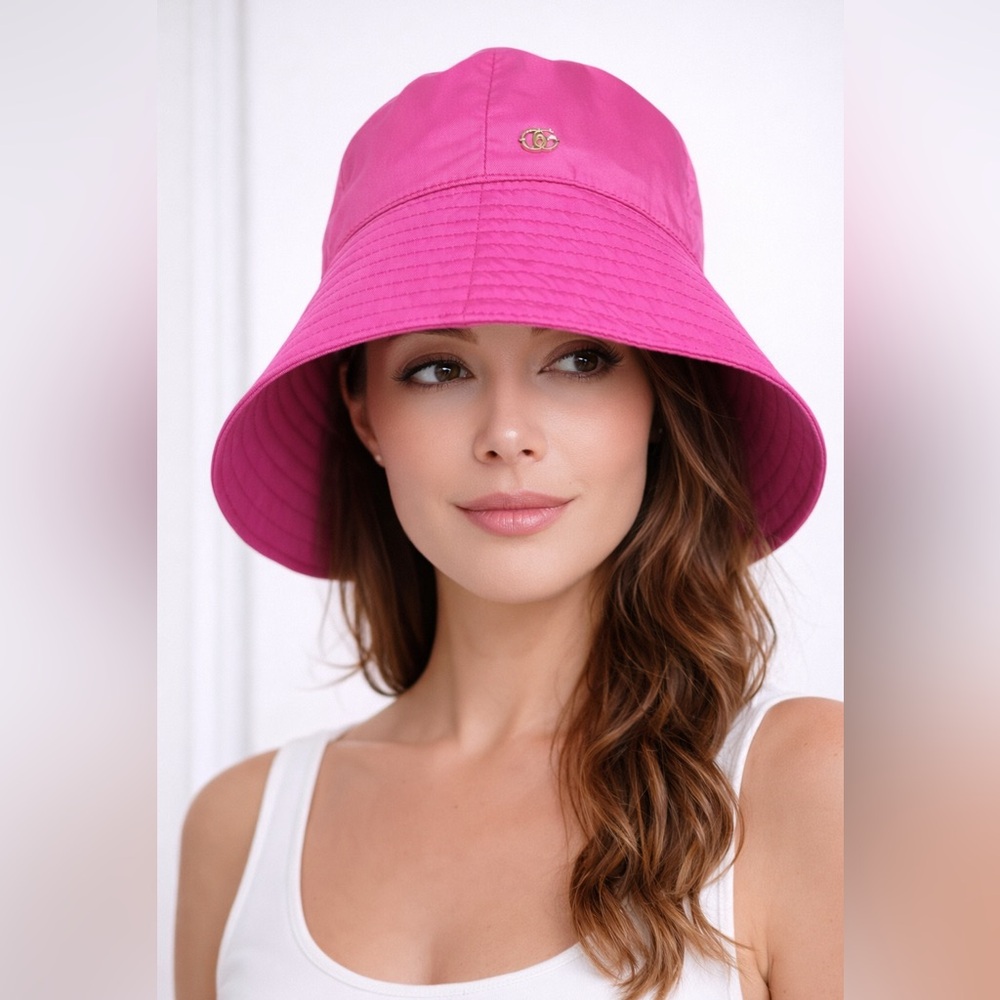 Gucci Pink Bucket Hat with Gold Logo